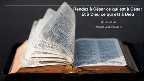 Rendez à César ce qui est à César Et à Dieu ce qui est à Dieu Eglise