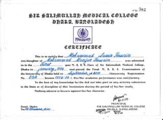 Mbbs Certificate College Ppt