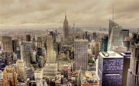 Empire State Building Cityscape HDR Building New York City HD