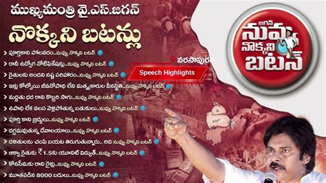 Janasena Chief Sri Pawankalyan Speech Highlights Narasapuram