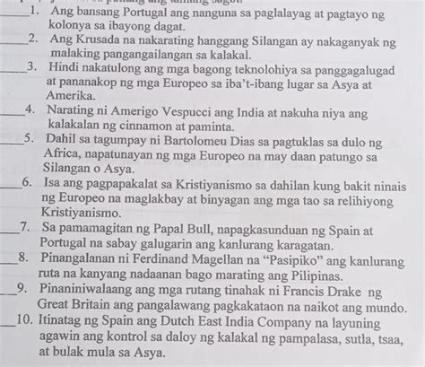 TAMA O MALI Suriin Ang Bawat Pahayag Isulat Ang TAMA Kung Totoo Ang