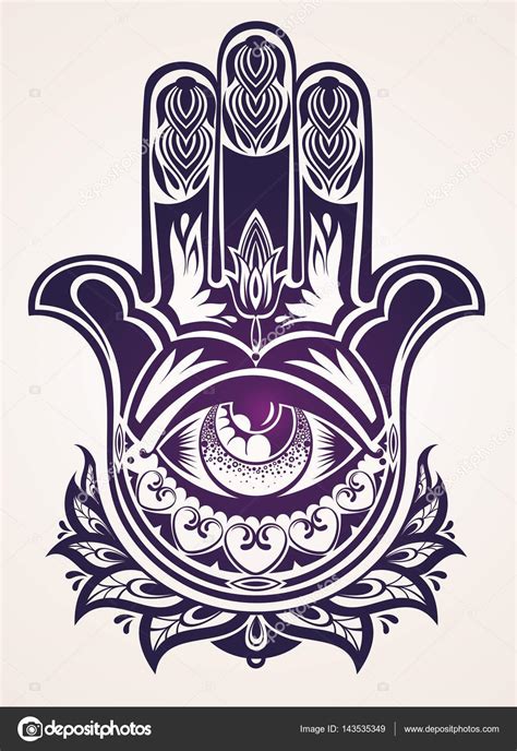 Hamsa Hand Of Fatima Stock Vector Image By ©ksyshakiss 143535349