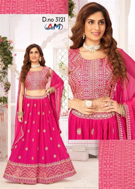 Sleeveless Ladies Vishtra Silk Crop Top Set Embroidered Dark Pink At