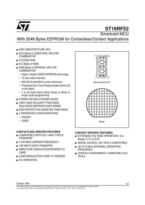 St16rf52 Datasheet Pdf St Microelectronics