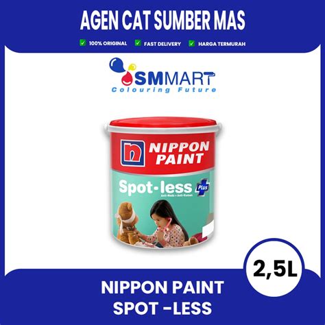 Jual CAT TEMBOK INTERIOR NIPPON PAINT SPOTLESS PLUS CAT ANTI NODA WARNA