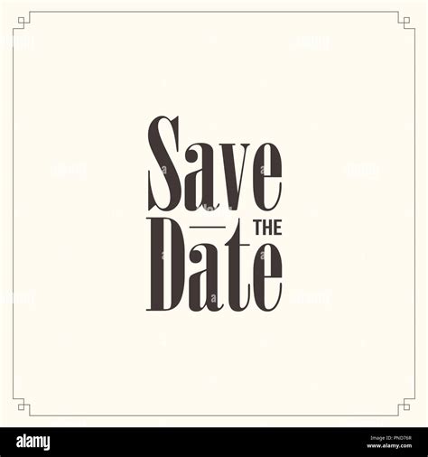 Save the date vintage vector Stock Vector Image & Art - Alamy