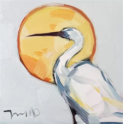 Jose Trujillo Oil Painting Impressionism Collectible Original Crane