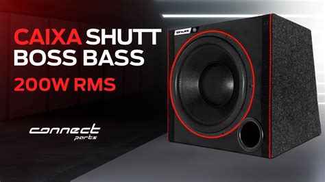 Caixa De Som Shutt Boss Bass W Rms Subwoofer De Polegadas