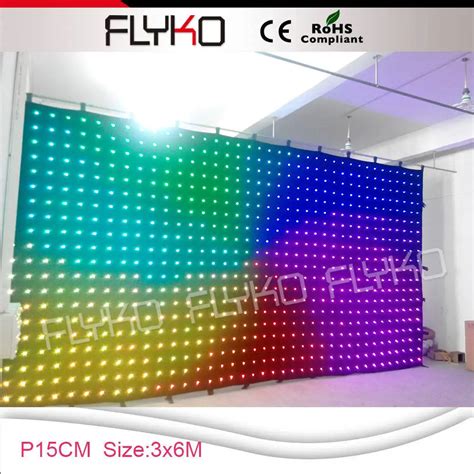 Frete grátis preço de fábrica 3x6m led palco cortina de vídeo p15