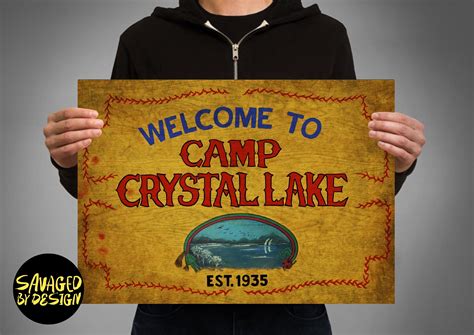 Camp Crystal Lake Sign Friday The 13th Jason Voorhees Digital Download