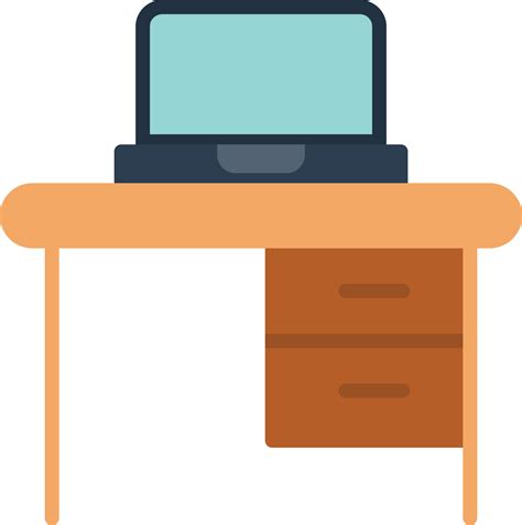 Desk Flat Icon 11670110 Vector Art at Vecteezy