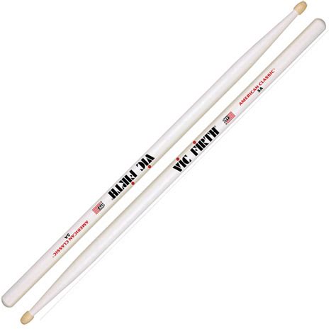 Vic Firth American Classic Drumsticks A Wood Tip White Finish