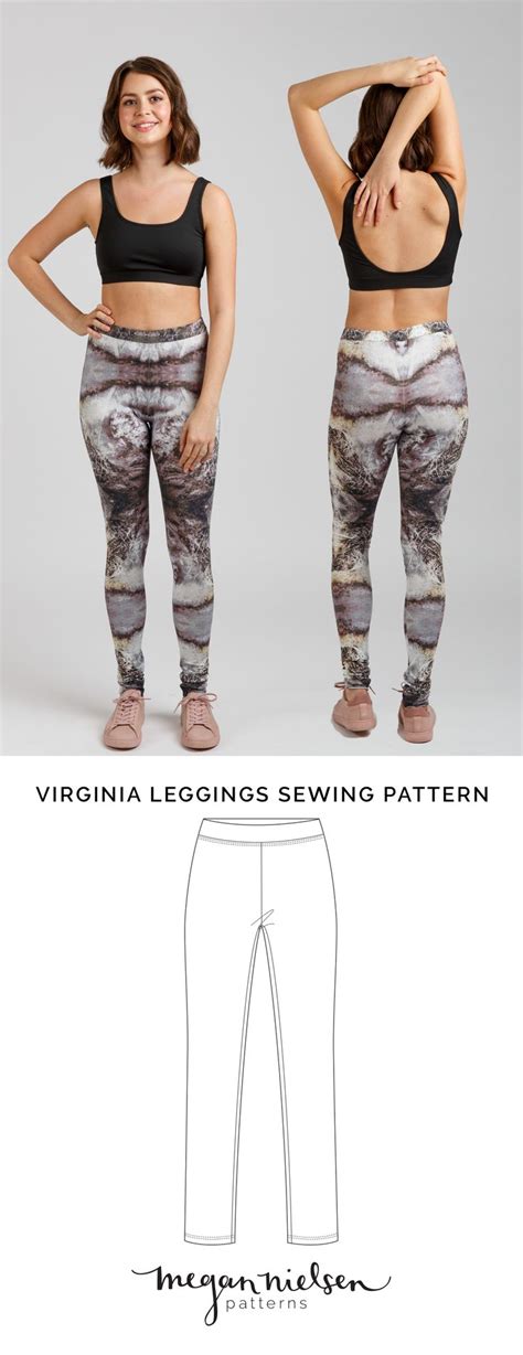 Virginia Leggings Sewing Pattern Basic Leggings Joggers Womens Sewing