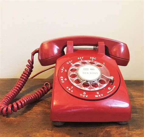 Vintage Red Rotary Dial Telephone Western Electric Model 500 Etsy