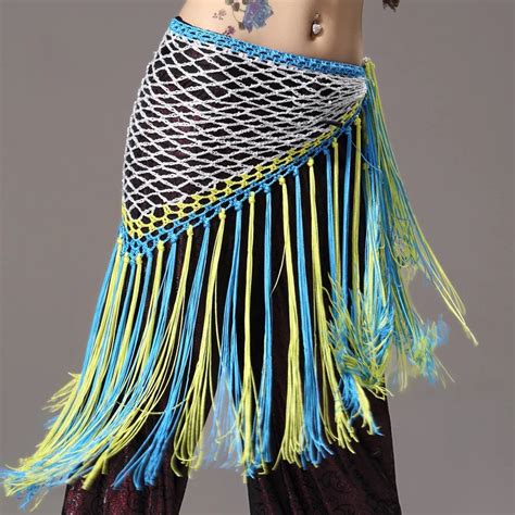 Multicolored Belly Dancing Clothing Practice Accessories Stretchy Long