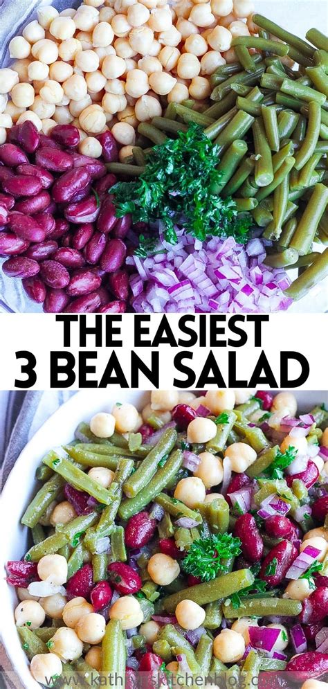 Classic Three Bean Salad Recipe Kathryn S Kitchen