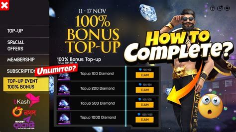 100 Bonus Top Up Event Free Fire Double Diamond Top Up Free Fire