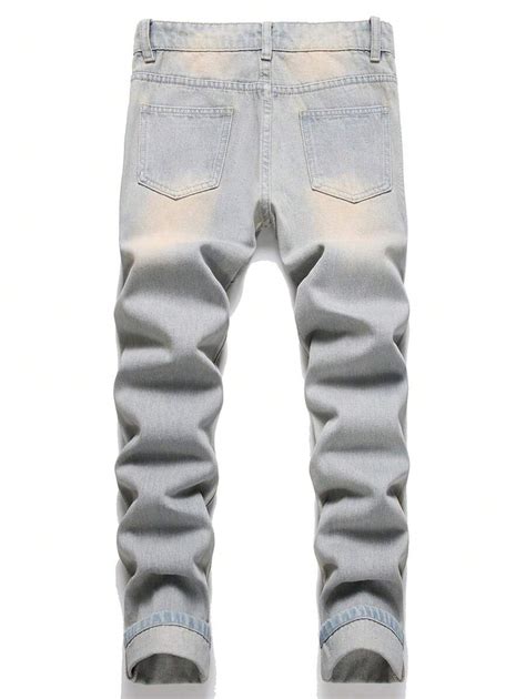 Tween Boy Ripped Frayed Bleach Wash Jeans Shein Usa