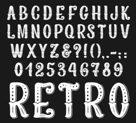 Vintage Tattoo Font Vector Art, Icons, and Graphics for Free Download