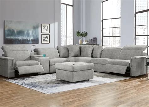 Palmer Pc Power Sectional W Power Headrests Armless Chair By The