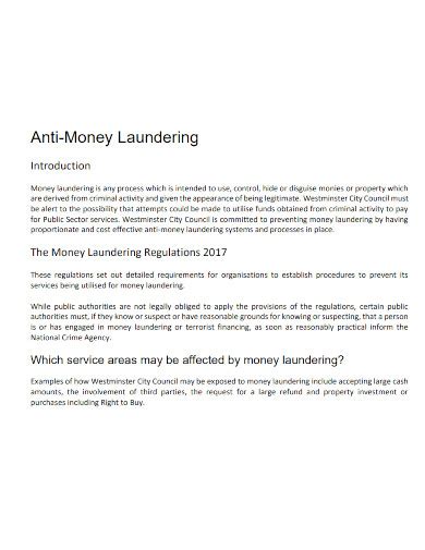 Money Laundering - Examples, PDF | Examples