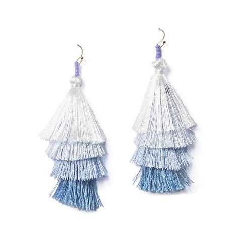 💕 Multi Blue Fringe Earrings 💕 Whimsical And Depop