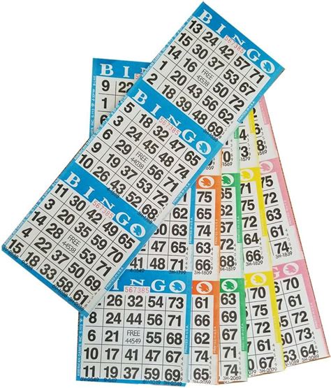 Amazon.com : Bingo Paper Game Cards - 3 cards - 5 sheets - 100 books of ...