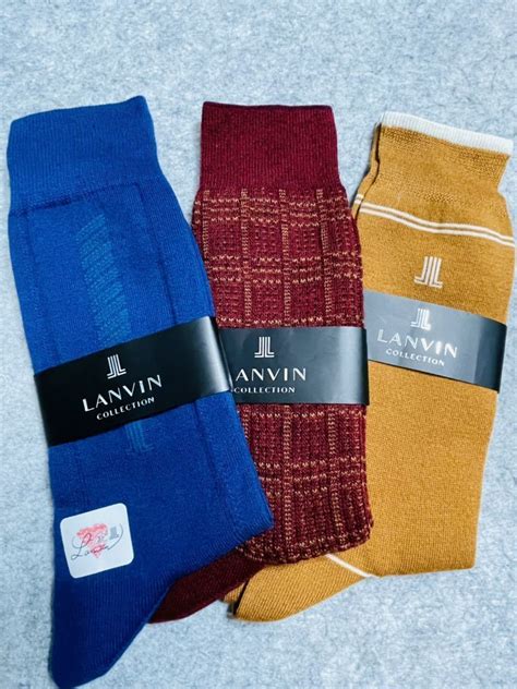 【未使用】★ 定価4 070円 Lanvin Collection ランバン コレクション 日本製 メンズ 靴下 ソックス 3足セット 25