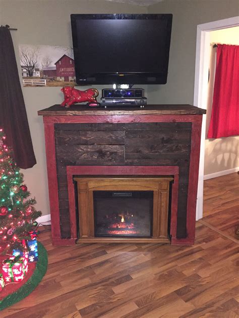 Entertainment Tv Stand & Faux Fireplace From Recycled Pallets • 1001 ...