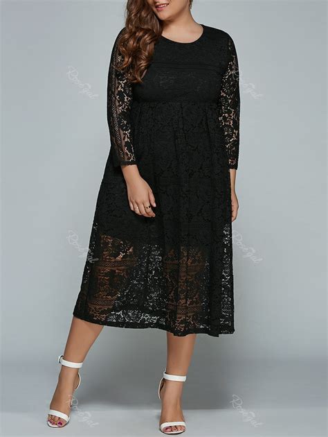 [57 Off] Midi Formal Plus Size Lace Dress Rosegal