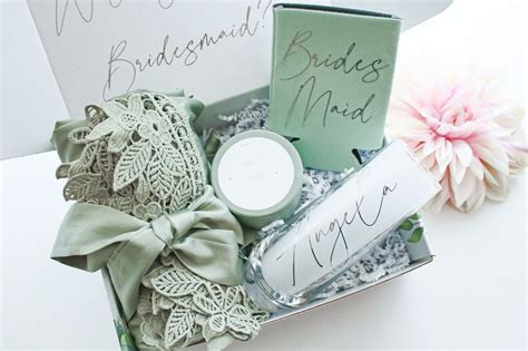 Bridesmaid Boxes Green Bridesmaid Bridesmaid Proposal Gifts Sage