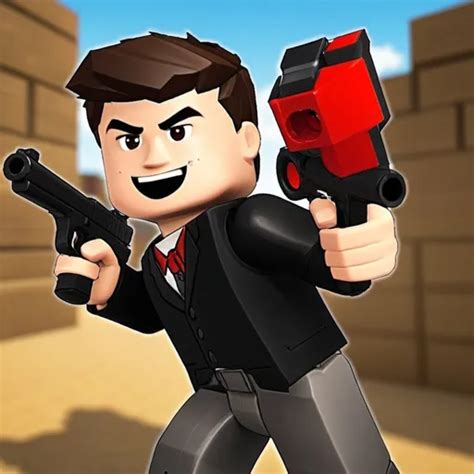 A Roblox Player Playing Laser Tag And Running From A