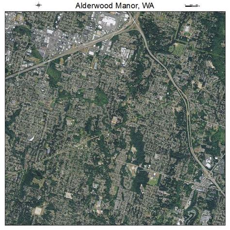 Aerial Photography Map of Alderwood Manor, WA Washington