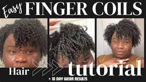 Easy Natural Hairstyle Diy Finger Coil Tutorial Short To Medium