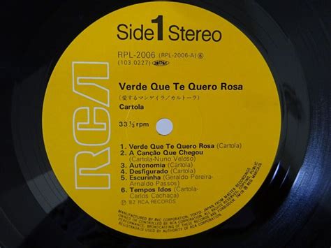 Cartola Verde Que Te Quero Rosa Rca Rpl Japan Vinyl Lp Ebay