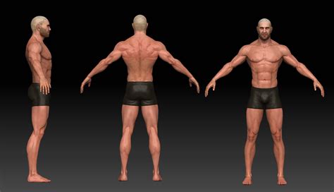 3d Model Male Body Vr Ar Low Poly Cgtrader