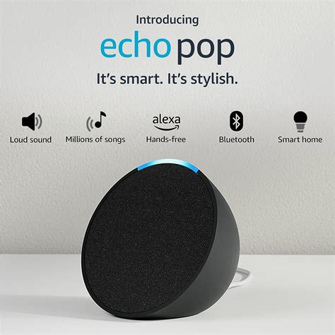 Echo Pop Release Smart Speaker With Alexa And Bluetooth Loud