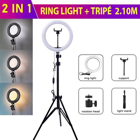 Ring Light Led Polegadas Trip M Kit De Filmagem Youtuber