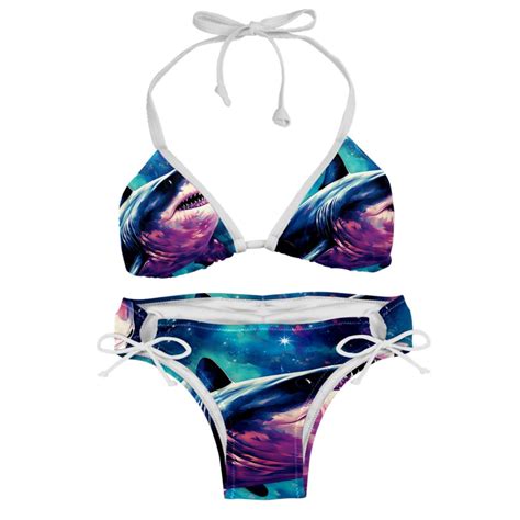 Starry Shark Swimming Suit Bikini Set Bikinis Detachable Sponge