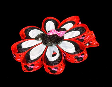 Minnie Mouse Hair Bow Disney Hair Bow Minnie Mouse Hair Clip Mouse Head Hair Bow Trip To