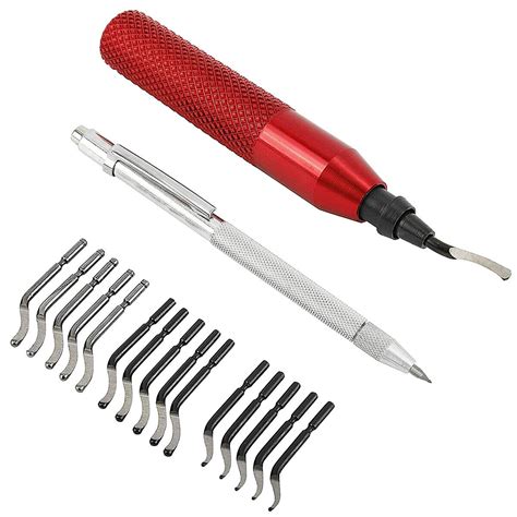 Metal Deburring Tool Kit Cutter Set Burr Remover Hand For Wood Plastic