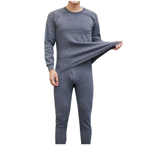 Yubnlvae Suits For Men Men S Winter Thermal Suit Circular Collar Pure