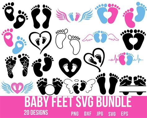 Baby Feet Svg Baby Foot Svg Baby Footprint Svg Baby Shower Etsy