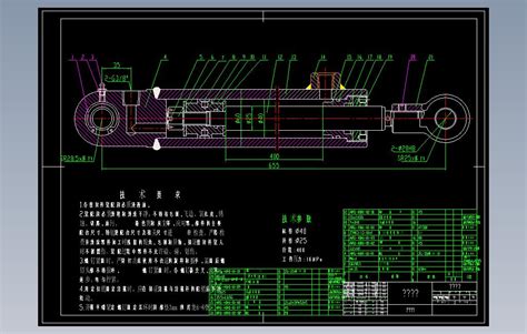 φ4液压缸详细装配图 AutoCAD 模型图纸免费下载 懒石网