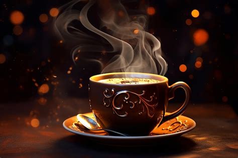 Premium Ai Image A Cup Of Coffee Art Background