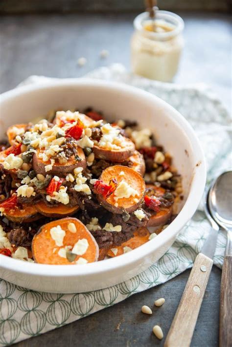 Zoete Aardappel Ovenschotel Met Gehakt En Hummus Brenda Kookt