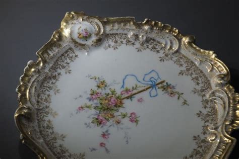 Pair Of Porcelain Plates Limoges M De Mavaleix Et Granger