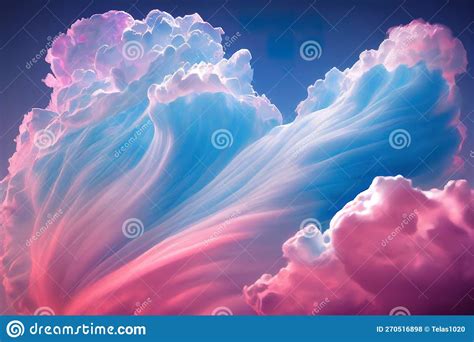 A Cloud Filled with Pink and Blue Clouds in the Sky with a Blue Sky Background and a Pink Cloud ...