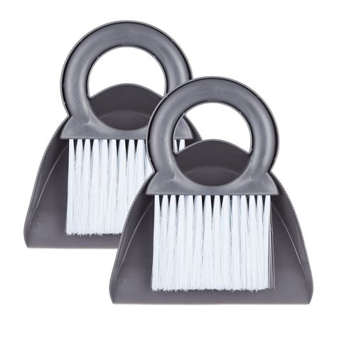 Relaxdays Lot Balai De Table 2 Sets Brosse Pelle Mini Balayette