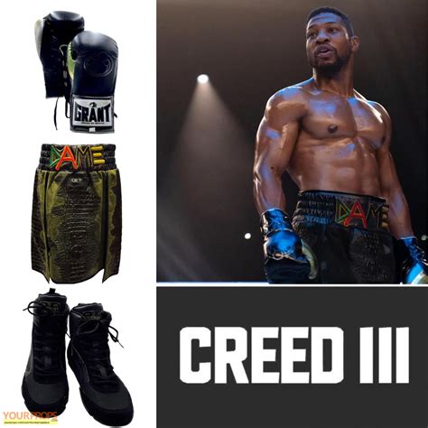 Creed III Dame’s boxing gloves, shorts and boots original movie costume